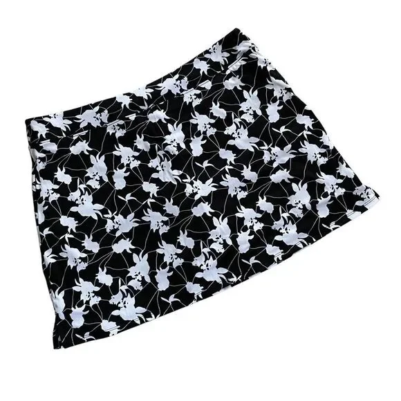Skorts byTranquility by Colorado Clothing Black/White Floral  Size XL - Picture 2 of 8